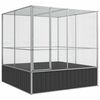 vidaXL Voliera Argento 211x207x212 cm in Acciaio