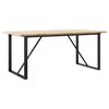 vidaXL Tavolo da Pranzo Telaio a O 180x90x75,5 cm Legno Pino e Acciaio
