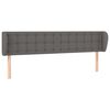 vidaXL Testiera ad Orecchio Grigio 163x23x78/88 cm in Similpelle