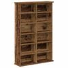 vidaXL Mobile per CD Legno antico 60 x 17 x 92 cm Legno ingegnerizzato