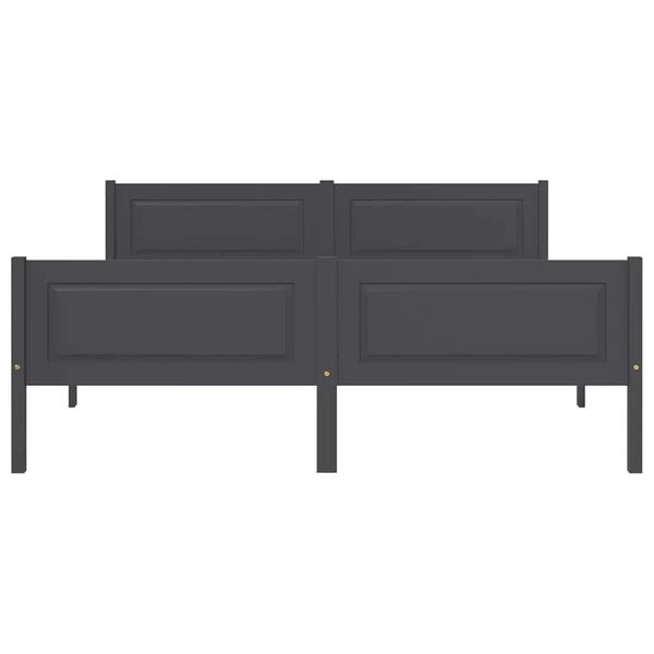 vidaXL Giroletto Grigio in Legno Massello di Pino 160x200 cm