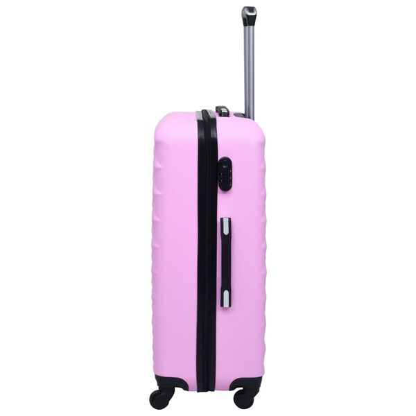 vidaXL Set Valigie Trolley a Custodia Rigida 2 pz Rosa in ABS