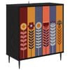 vidaXL Credenza ESSEN Rovere Nero 69 x 33 x 76 cm Legno ingegnerizzato