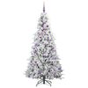 vidaXL Albero di Natale Artificiale con Rami Pieghevoli Bianco 180 cm