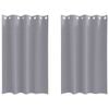 vidaXL Tende Blackout con Anelli 2 pz Grigio Chiaro 175 x 140 cm