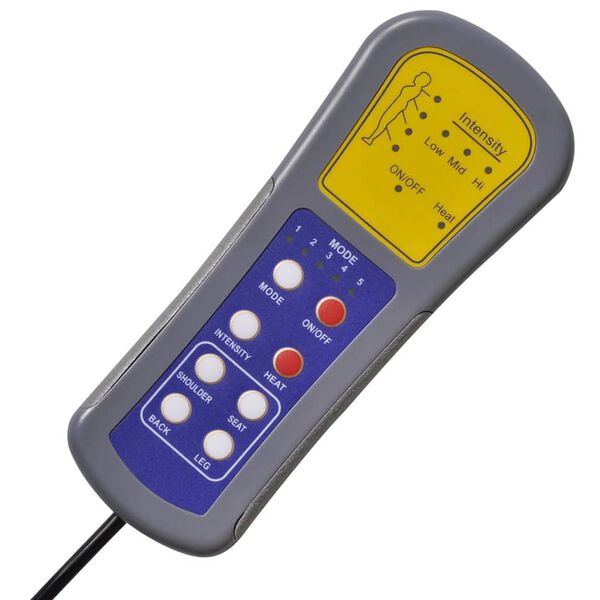 vidaXL Poltrona Massaggiante con Poggiapiedi Crema in Similpelle