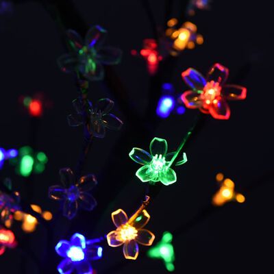 vidaXL Albero di Natale 128 LED Colorati Ciliegio in Fiore 120 cm