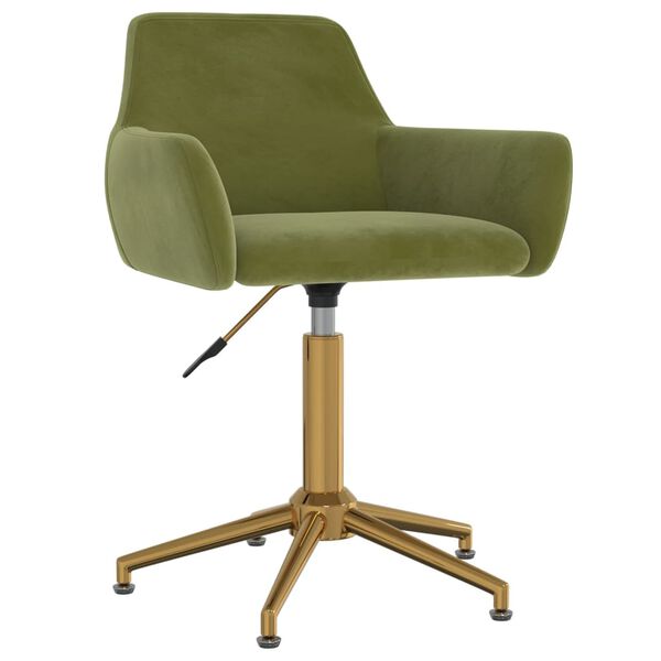 vidaXL Sedie da Pranzo Girevoli 6 pz Verde Chiaro in Velluto