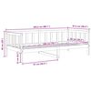 vidaXL Dormeuse Grigia in Legno Massello di Pino 90x200 cm