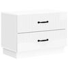 vidaXL Armadio da Notte Bianco Lucido 62 x 34,5 x 44,5 cm