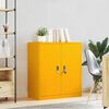 vidaXL Armadio Giallo senape 80 x 40 x 90 cm Acciaio