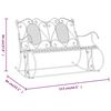 vidaXL Panca a Dondolo a 2 Posti 113 cm Nera in Acciaio