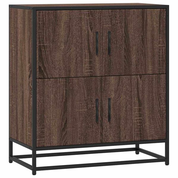 vidaXL Credenza Rovere Marrone 68x35x76 cm in Legno Multistrato