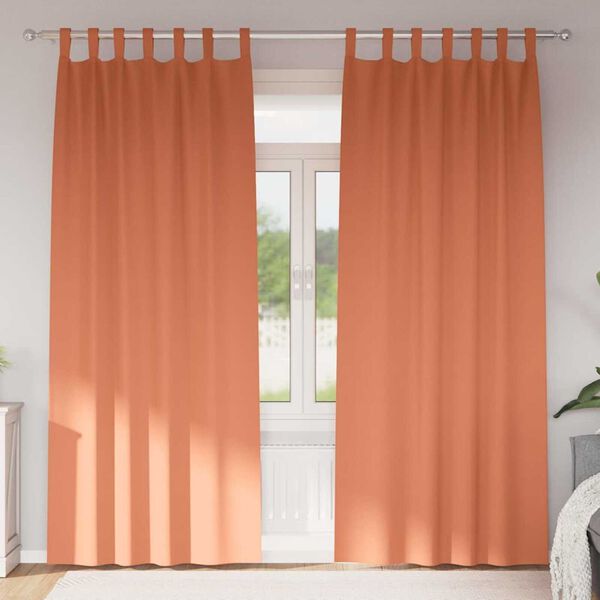 vidaXL Tende Blackout con Anelli 2 pcs Terracotta 260 x 140 cm