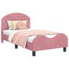 vidaXL Struttura letto bambini con testata Rosa 80 x 160 cm Velluto
