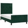 vidaXL Giroletto senza Materasso Verde Scuro 100x200 cm in Velluto