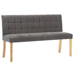vidaXL Panca 140 cm Grigia in Velluto