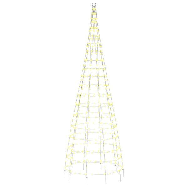 vidaXL Albero di Natale a LED 550 LED Bianco Caldo 300 cm