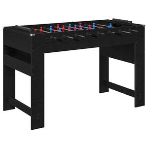 vidaXL Tavolo da Foosball Rovere Nero 125 x 60,5 x 80 cm