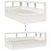 vidaXL Letto Libreria senza Materasso Bianca 90x200 cm Legno di Pino