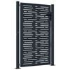 vidaXL Cancello da giardino antracite 100x150 cm in acciaio design quadrato