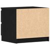 vidaXL Armadio da Notte 2 pcs Rovere Nero 50 x 40 x 43,5 cm