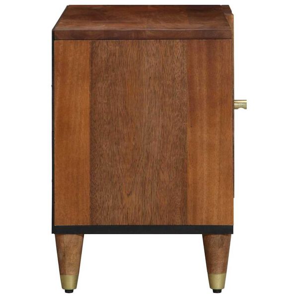 vidaXL Mobile TV Marrone miele 80 x 33 x 46 cm Legno di mango massello