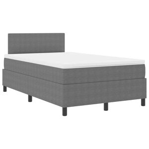 vidaXL Letto a Sorgente LED Grigio chiaro e bianco 120 x 190 cm
