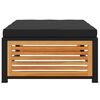 vidaXL Sgabello da Giardino con Cuscini 68x68x30 cm Massello Acacia