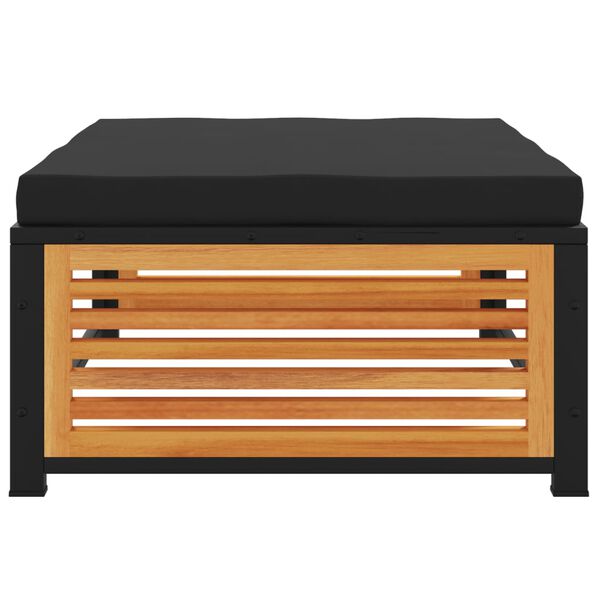 vidaXL Sgabello da Giardino con Cuscini 68x68x30 cm Massello Acacia