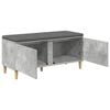 vidaXL Panca per ingresso con cuscino Grigio cemento 60 x 38 x 46 cm