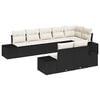 vidaXL Set Divano da Giardino 8 pz Nero e Crema Poly Rattan