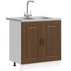 vidaXL Mobile da cucina Kalmar Rovere Marrone 80 x 46 x 81,5 cm
