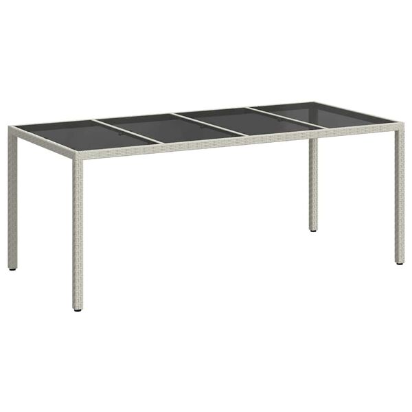 vidaXL Tavolo da Pranzo da Giardino Bianco 190 x 90 x 75 cm