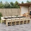 vidaXL Set da Pranzo da Giardino 13 pz con Cuscini Beige in Polyrattan
