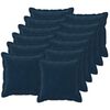 vidaXL Federa 12 pz HOUTEN Blu 40 x 40 cm Fleece in microfibra