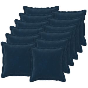 vidaXL Federa 12 pz HOUTEN Blu 40 x 40 cm Fleece in microfibra