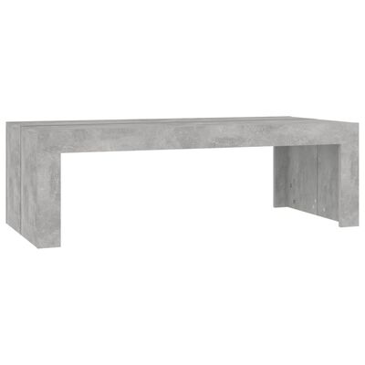 vidaXL Tavolino da Salotto Grigio Cemento 110x50x35 cm in Truciolato