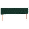 vidaXL Giroletto a Molle con Materasso Verde Scuro 200x200 cm Velluto