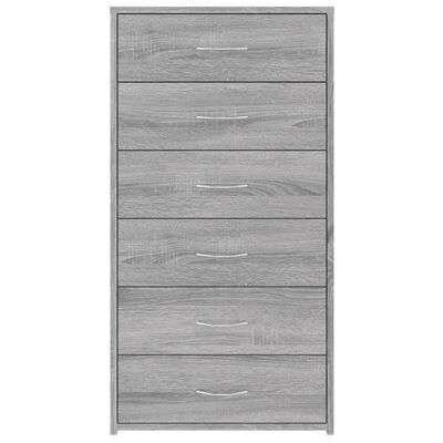 VidaXL Credenza Grigio Sonoma 69,5x34x90 Cm: Moderna In Legno Multistrato E Ferro