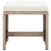 vidaXL Set da Pranzo da Giardino 15 pz con Cuscini in Polyrattan Beige