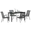 vidaXL Set da Pranzo per Giardino 5 pcs Nero