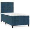 vidaXL Giroletto a Molle con Materasso Blu Scuro 90x200 cm in Velluto