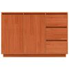 vidaXL Credenza Rovere Marrone 111 x 34 x 75 cm Pino massello
