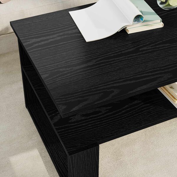 vidaXL Tavolino da salotto Rovere Nero 90 x 50 x 40 cm