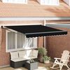 vidaXL Tenda Retrattile Nero 350 x 250 cm Poliestere e Alluminio