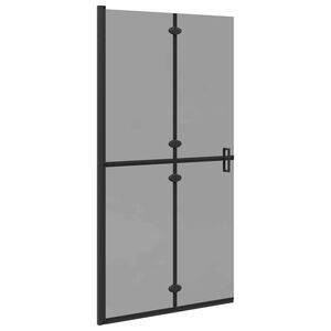 vidaXL Parete doccia Walk-in Nero e trasparente scuro 100 x 190 cm