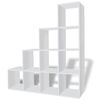 vidaXL Libreria / Scaffale Espositore a Scala 142 cm Bianco