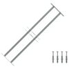 vidaXL Griglie per finestre 700-1050 mm Acciaio zincato Argento