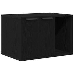 vidaXL Lettiera per gatti in rovere nero 60x40x40 cm